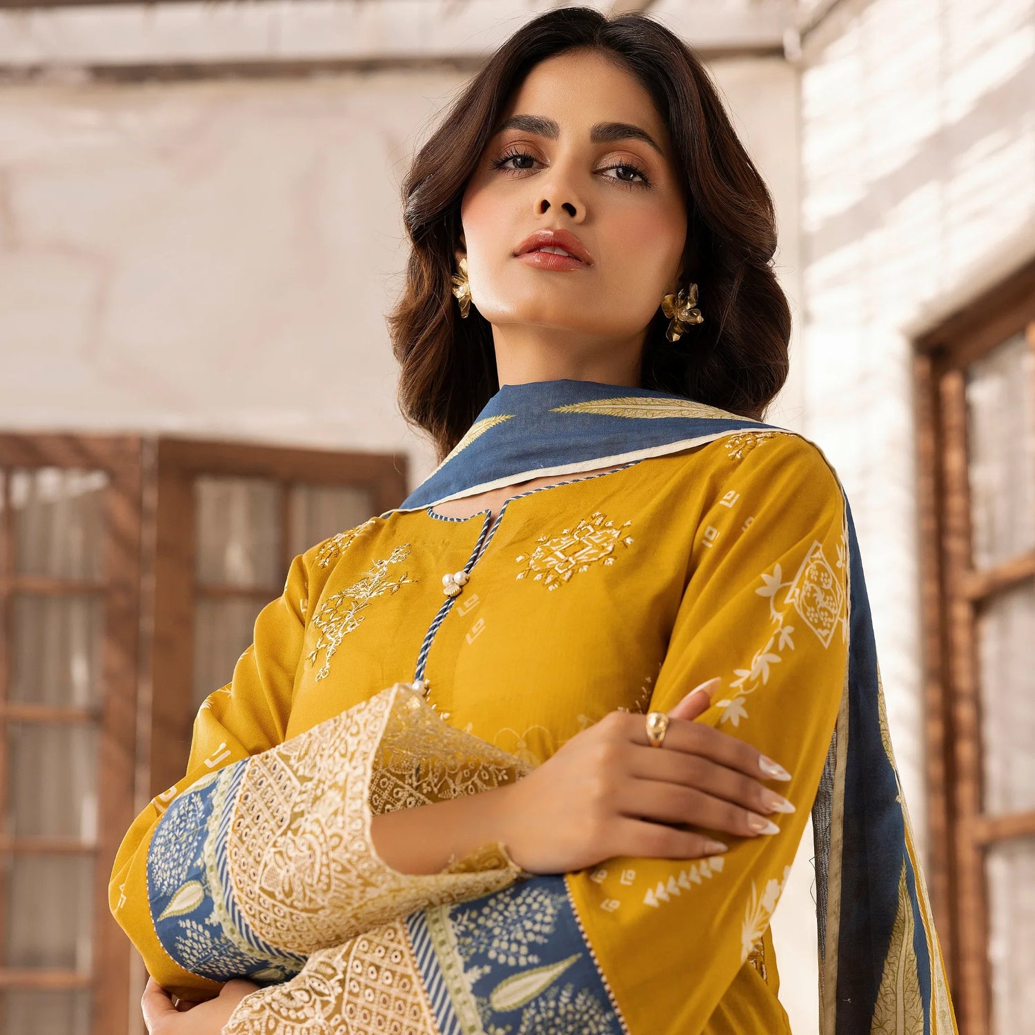 3 Piece printed Stitched Lawn Suits with Embroidery