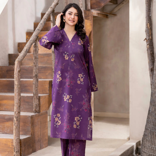 2 Piece printed Stitched Lawn Suit