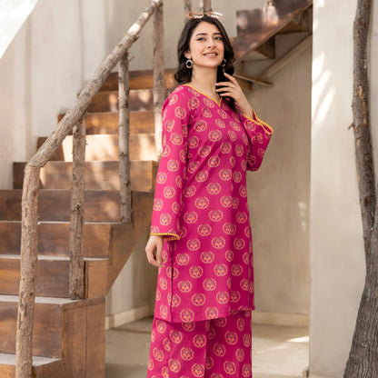 2 Piece printed Stitched Lawn Suit