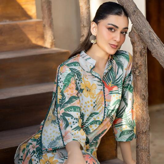 2 Piece printed Stitched Lawn Suit