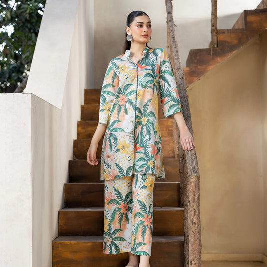 2 Piece printed Stitched Lawn Suit