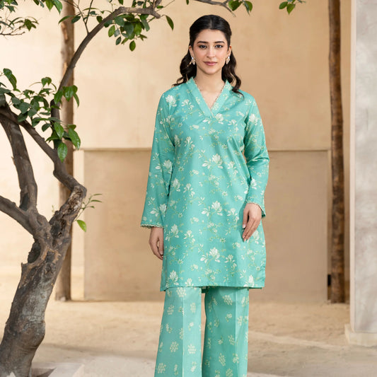 2 Piece printed Stitched Lawn Suit