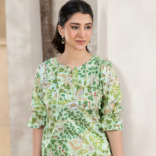 2 Piece printed Stitched Lawn Suit